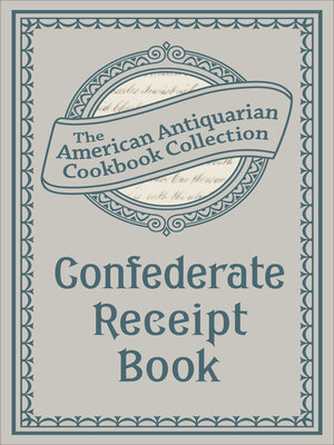 cover image of Confederate Receipt Book
